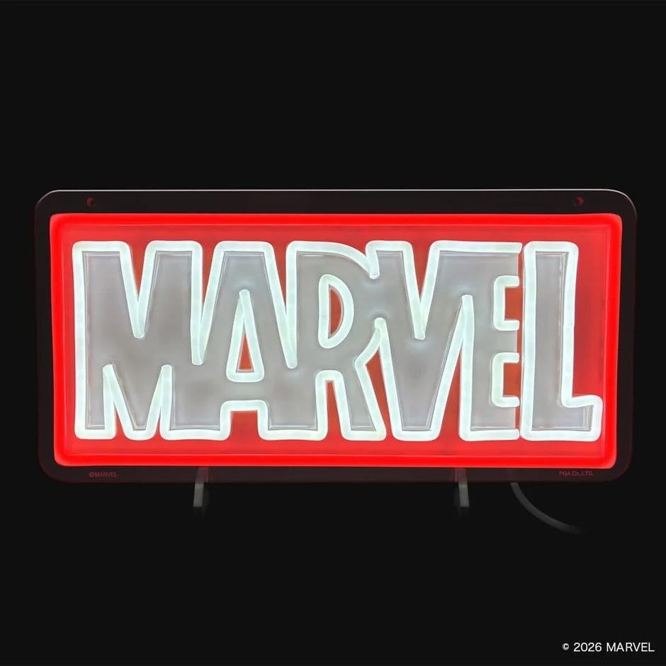 暗闇で光るMARVELロゴLEDネオンライト