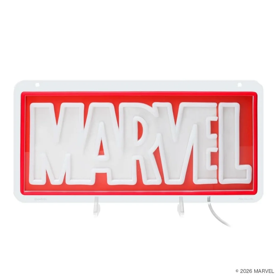 壁掛けライトとしてのMARVELロゴLEDネオンライト