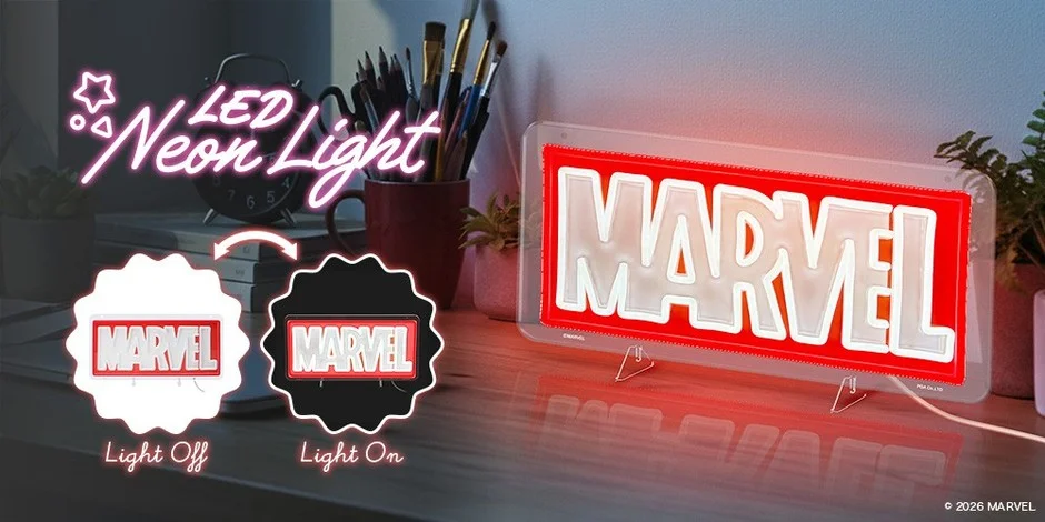 PGA、MARVELロゴのLEDネオンライトを9月15日に発売