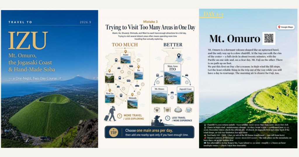 伊豆の観光リールを累計557万回、海外に届けたメディア「Izu Experiences Japan」が、車なしで回る英語ガイドブック『Travel to Izu』を発売