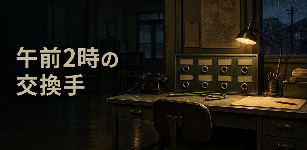 深夜の電話交換局で矛盾を見抜くホラーミステリー『午前2時の交換手』がスマホで正式配信開始