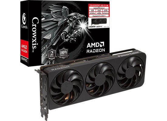 Crowxis(クロウシス)から、AMD Radeon RX 9070 XT、RX 9070 GRE、RX 9060 XT搭載グラフィックボード5製品を発売