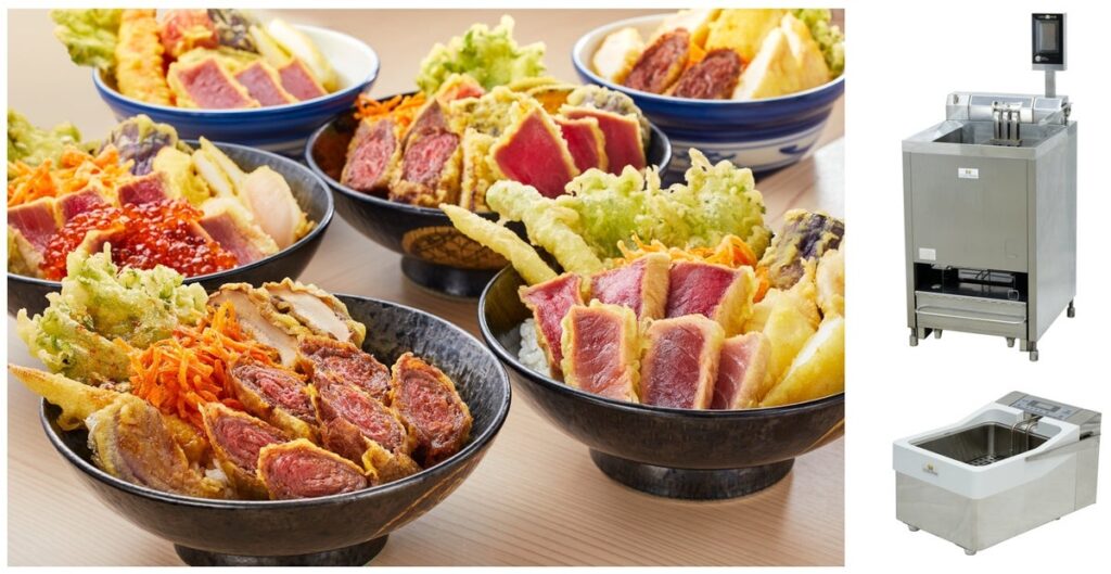 クールフライヤー、世界初の「レア天丼」で大人気の「レア天丼 銀座 三よし 渋谷店」に卓上型フライヤー・自立型フライヤーを同時導入